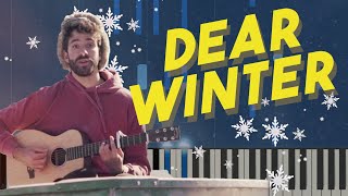 AJR  Dear Winter  Piano Arrangement Karaoke [upl. by Laidlaw]