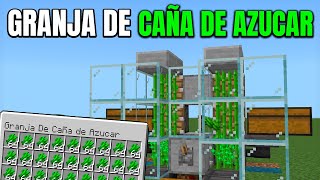 ✅ Granja de Caña de Azucar en Minecraft Bedrock 119  118 [upl. by Ejrog666]