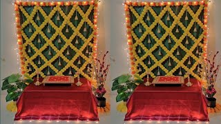 diwali decoration ideas at home festival decoration festival backdrop decoration ideas [upl. by Gnemgnok986]