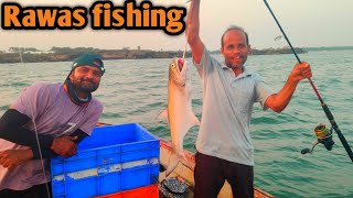 Rawas fishing 🎣nagova side  DIU Island 🌊 baramundi kingfisher  viral 2024 YouTube injoy video [upl. by Agan638]