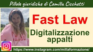 Fast Law di Camilla Cicchetti  DIGITALIZZAZIONE DEGLI APPALTI 1022024 [upl. by Eri]