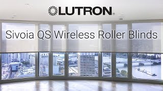 Lutron Sivoia QS Wireless Roller Blinds Perfectly Aligned 2018 [upl. by Doowle]