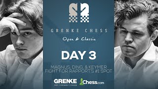 Watch Magnus Ding amp Keymer Fight To Snatch 1 Spot From Rapport GRENKE Chess Classic 2024 Rds 56 [upl. by Madalena]