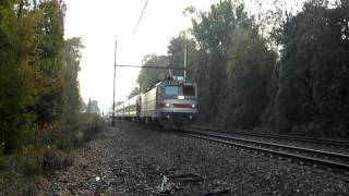 Preview SEPTA AEM7 2303 at Rydal with nonstop HORN [upl. by Maiocco]