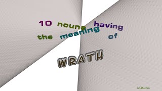 wrath  11 nouns synonym of wrath sentence examples [upl. by Einaffyt]