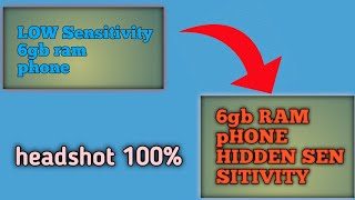 Free Fire 6gb ram phone sensitivity settings 2024🤫 [upl. by Tamer134]