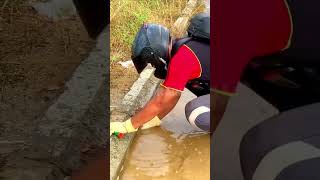 Finding Hidden Drains and Clearing Debris to Salvage Flooded Streets trending shorts satisfying [upl. by Savihc]