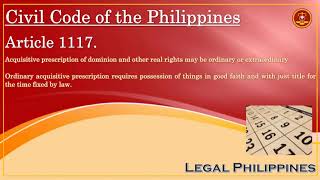 Civil Code of the Philippines Article 1117 [upl. by Nitnilc]