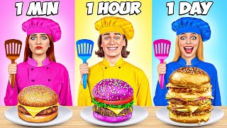 1 Min VS 1 Hour VS 1 Day  Cooking Challenge by Multi DO [upl. by Dasha]