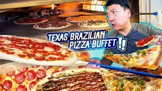 Eating ENTIRE MENU at All You Can Eat BRAZILIAN Rodizio PIZZA BUFFET amp BEST Texas BBQ Pork Belly [upl. by Landing]