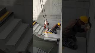 Precast Staircase installation civilengineering ytshorts [upl. by Cirone]