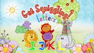 I J K amp L  Learn The Alphabet  Get Squiggling Letters [upl. by Nisotawulo]