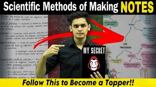 Scientific Method of Making Notes🔥 How to Make Notes Best Short notes ✅ [upl. by Eeresed]