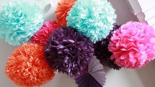 How To DIY Paper Pom Tutorial  Decorations that impress [upl. by Ennahteb644]