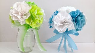 【折り紙・コピー用紙】スパイラルブーケ／【Paper Flower】Spiral bouquet [upl. by Elayne]