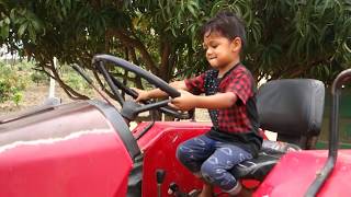 Kids Working with BIG Tractor  Video for Kids  Tractor Video [upl. by Sidoma730]