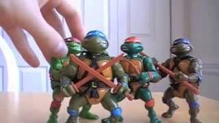 The Original 4 Teenage Mutant Ninja Turtles Raph Leo Don and Mike 1988 Playmates [upl. by Hctim]