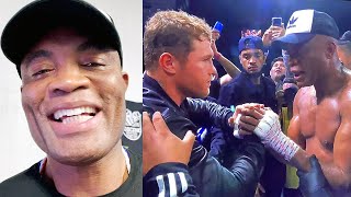 ANDERSON SILVA TALKS BEING IN DISBELIEF MEETING CANELO quotIS THIS REAL CANELO IS A GOD OF BOXINGquot [upl. by Ramos]