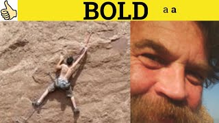 🔵 Bold Boldly Boldness  Bold Meaning  Boldly Examples  Bold Definition  Basic GRE Vocabulary [upl. by Koball]