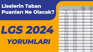 2024 LGS yorumları ve liselerin taban puanları ne olacak [upl. by Mordy]