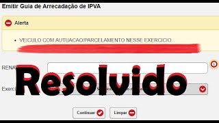 Como emitir a guia para pagamento IPVA autuado parcelado em MG [upl. by Ledah]