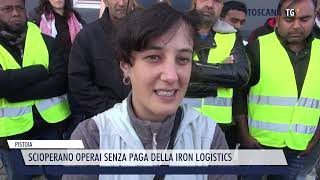 20241109 PISTOIA  SCIOPERANO OPERAI SENZA PAGA DELLA IRON LOGISTICS [upl. by Airamanna28]