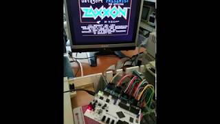 MCL65 6502 FPGA core running Zaxxon on Apple II [upl. by Naryk]