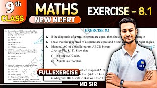 Class 9 Maths Chapter 8  Quadrilaterals  Exercise 81 Solutions [upl. by Anirok]