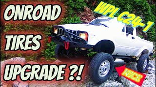 New Amazing Onroad Tires Upgrade Daily Driver RC Truck WPL C241 new toys rccar offroad review [upl. by Egiap]