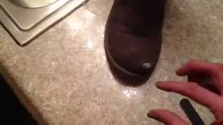 How to repair a pair of uggs Part l FAIL [upl. by Ycnej]