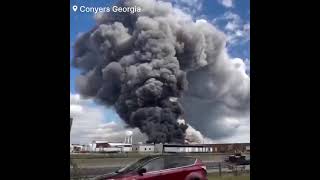 Conyers GA BioLab chemical plant fire [upl. by Walling]