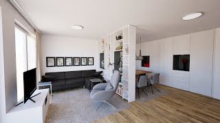 Gestaltung Ess und Wohnzimmer mit Garderobe [upl. by Roobbie123]