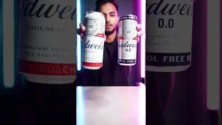 Trying alcoholic and non alcoholic beer 🍺 for the first time budweiser BudweiserIndia [upl. by Nicholle]