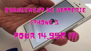 Changement de batterie Iphone 5 pour 1499€ [upl. by Ymmit]