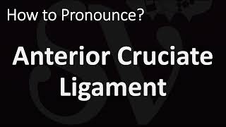 How to Pronounce Anterior Cruciate Ligament CORRECTLY [upl. by Golda978]