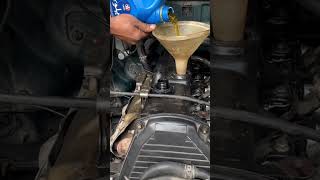 Engine oil filling automobile frontiermotorsworkshop mechanicshop fmw [upl. by Lewan965]