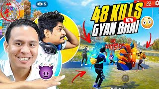 48 Kills with Gyan Bhai GyanGaming 😱 Tonde Gamer  Free Fire Max [upl. by Farra780]