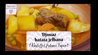 💜Djouaz batata jelbana  algerische Kartoffel Erbsen Tajine💜 [upl. by Kciredes]