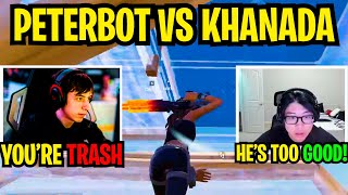 Peterbot Vs Khanada 1v1 Buildfights [upl. by Aiken]