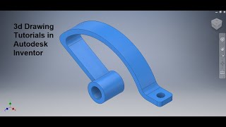 3d Drawing Tutorial in Autodesk Inventor  Inventor Drawing Tutorials  Inventor Cad Basics  Cad [upl. by Randene]