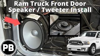 2013  2018 Ram Truck Front Door  Tweeter Speaker Install [upl. by Hurleigh]