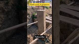 Plinth work in progress😊👍🏻 civilengineer civilsitework shorts shortsfeed viralshort nature [upl. by Bonilla872]