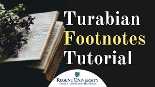 Turabian Footnotes Walkthrough [upl. by Capello]