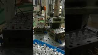 LED Bulb Holder Production by TAIWANG Vertical Injection Molding Machine [upl. by Lletnom]