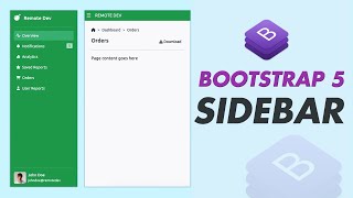 Master Bootstrap 5 in 2024 with This Simple Sidebar Trick [upl. by Naeruat474]