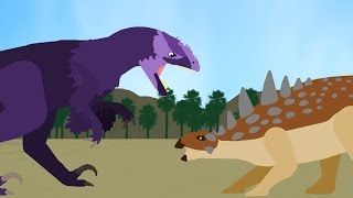 Dinosaurs Cartoons Battles Utahraptor vs Gastonia  DinoMania [upl. by Amling174]