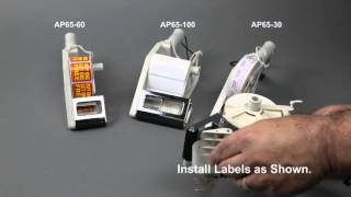 TachIt AP6530 AP6560 and AP65100 HandHeld Label Applicators [upl. by Trebmal]