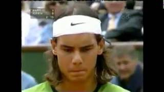 RolandGarros Mens Final French Open 2005 Rafael Nadal vs Mariano Puerta Full NBC coverage [upl. by Sungam543]