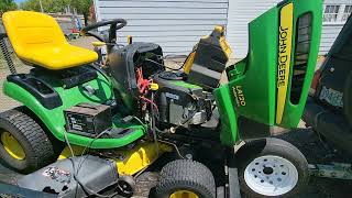 I was given a non running John Deere LA120 this morning at 1030 am The goal is to mow a Lawn today [upl. by Neelyaj993]