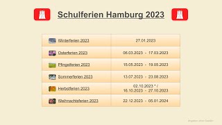 Schulferien Hamburg 2023 [upl. by Fredra468]